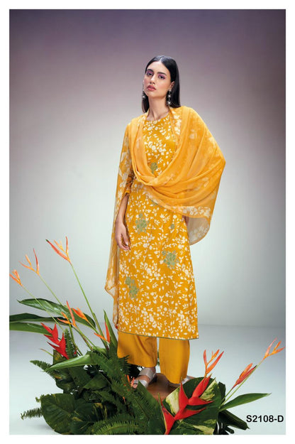 Rangani 2108 Ganga Cotton Silk Plazzo Style Suits