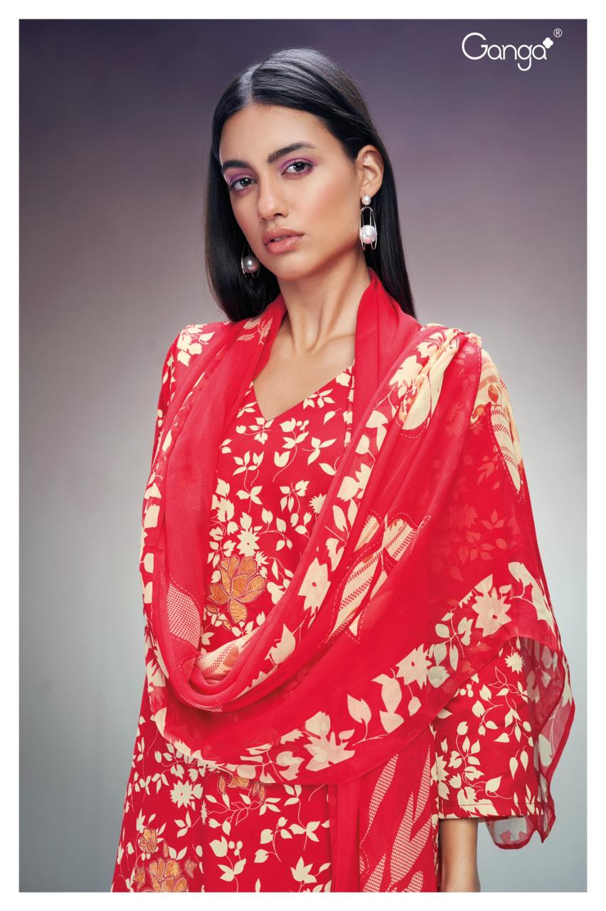Rangani 2108 Ganga Cotton Silk Plazzo Style Suits