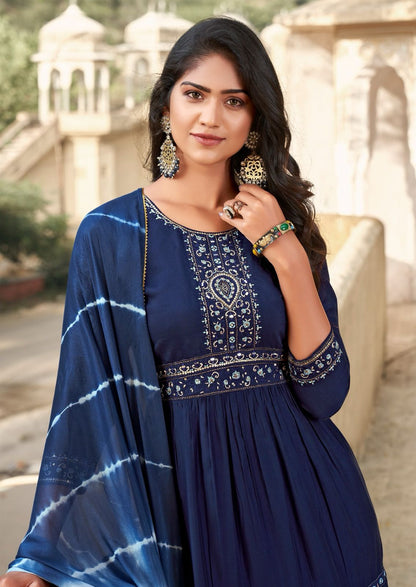 Rangat Ladies Flavour Chanderi Viscose Readymade Pant Style Suits