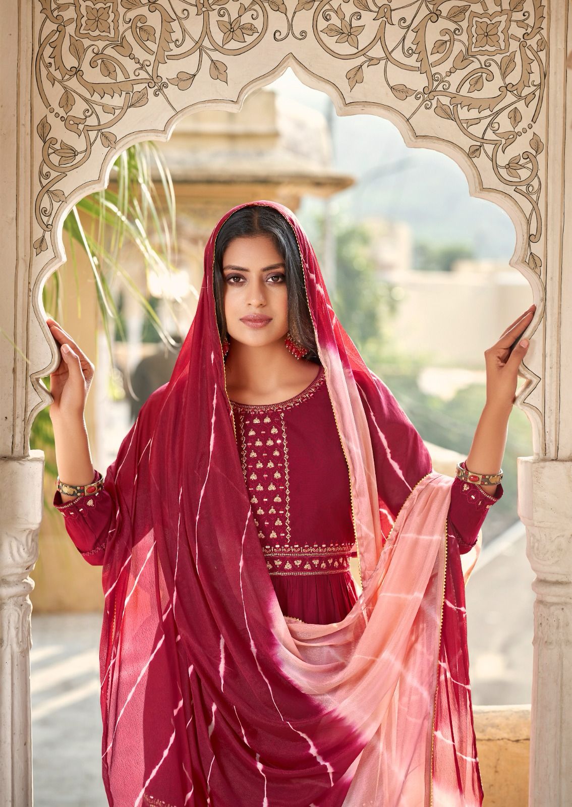 Rangat Ladies Flavour Chanderi Viscose Readymade Pant Style Suits