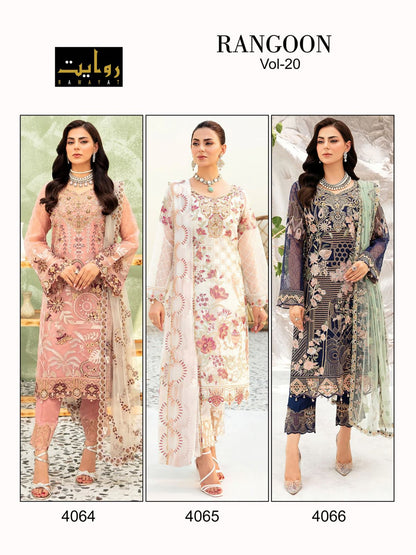 Rangoon Vol 20 Rawayat Georgette Pakistani Salwar Suits