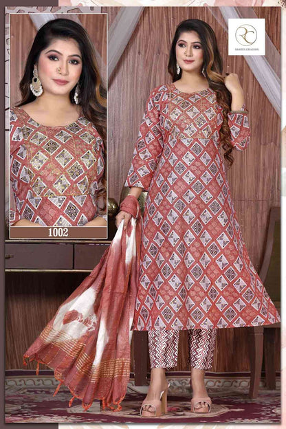 Rangrez Ramdev Creation Capsule Readymade Anarkali Suits