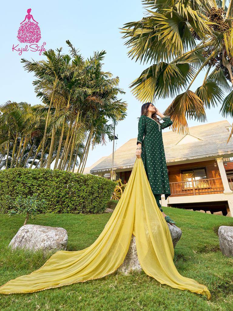 Rangrez Vol 1 Kajal Style Rayon Readymade Pant Style Suits