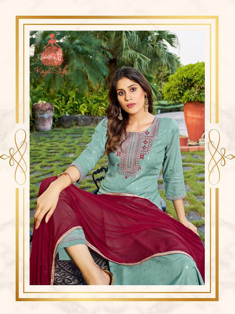 Rangrez Vol 1 Kajal Style Rayon Readymade Pant Style Suits