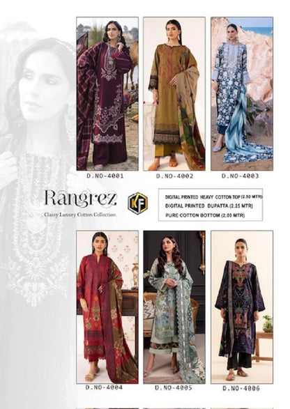 Rangrez Vol 4 Keval Fab Cotton Karachi Salwar Suits