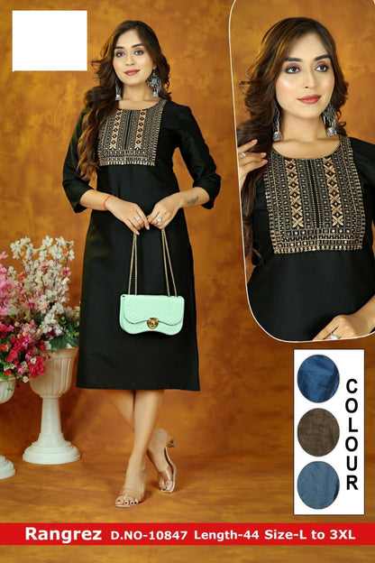 Rangrezz Zoya Two Tone Knee Length Kurtis