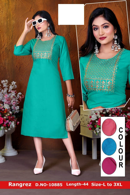 Rangrezz Zoya Two Tone Knee Length Kurtis