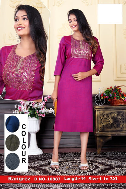 Rangrezz Zoya Two Tone Knee Length Kurtis