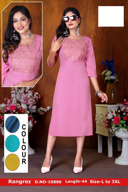 Rangrezz Zoya Two Tone Knee Length Kurtis