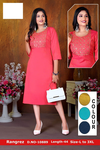 Rangrezz Zoya Two Tone Knee Length Kurtis