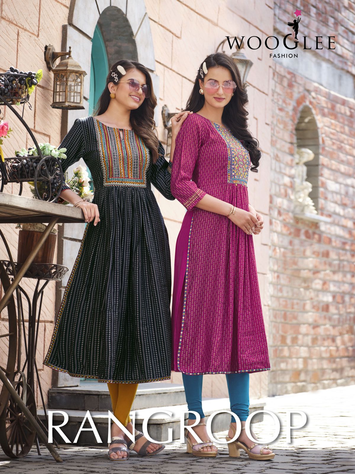 Rangroop Wooglee Rayon Naira Cut Kurtis