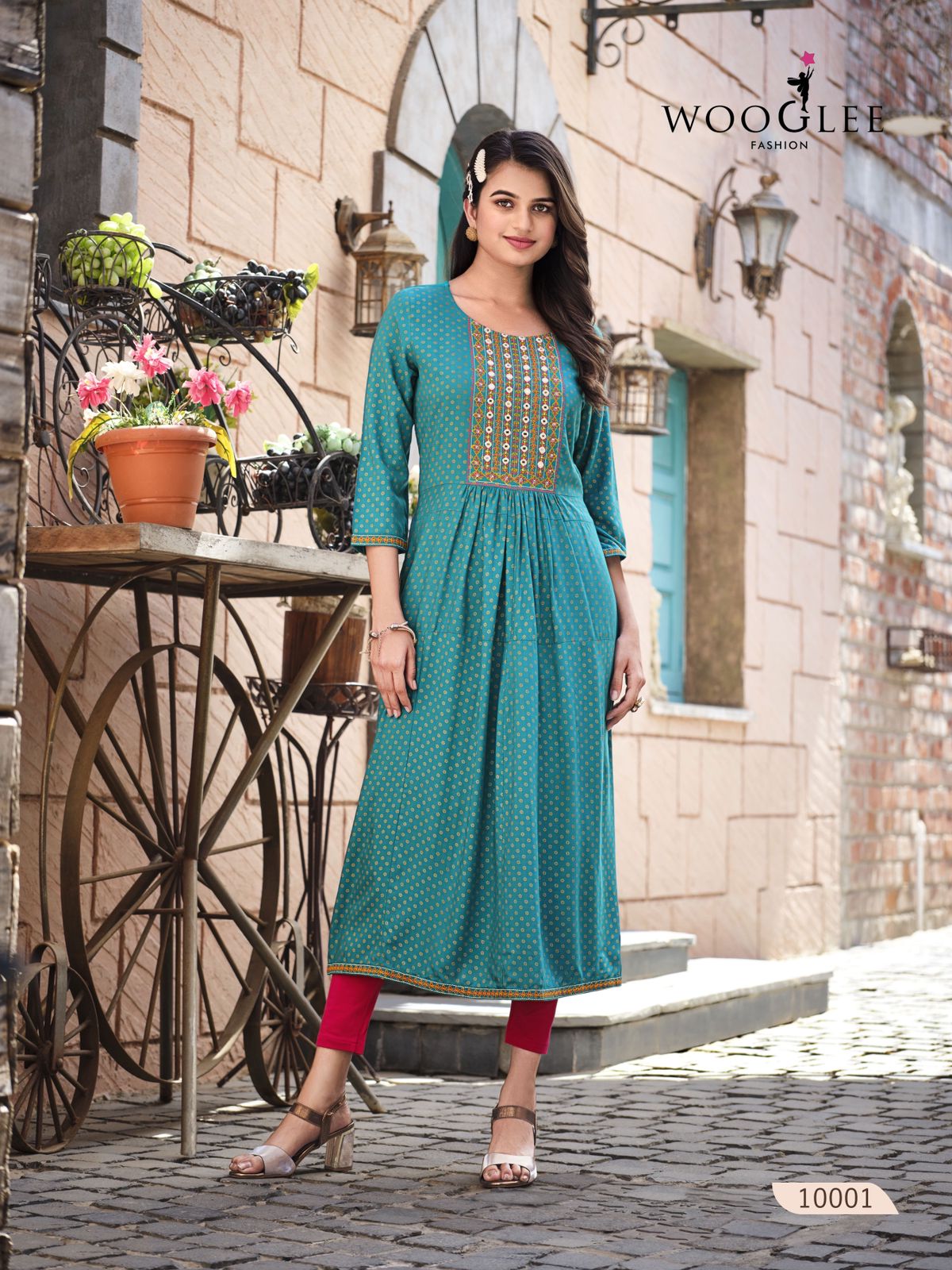 Rangroop Wooglee Rayon Naira Cut Kurtis