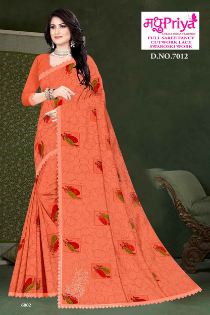 Rasgulla-7012 Madhupriya Chiffon Sarees
