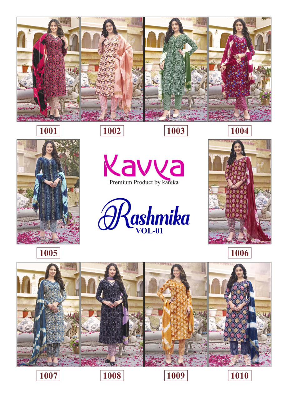 Rashmika Vol 1 Kavya Rayon Readymade Pant Style Suits