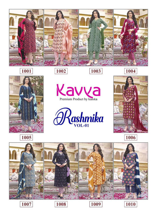 Rashmika Vol 1 Kavya Rayon Readymade Pant Style Suits