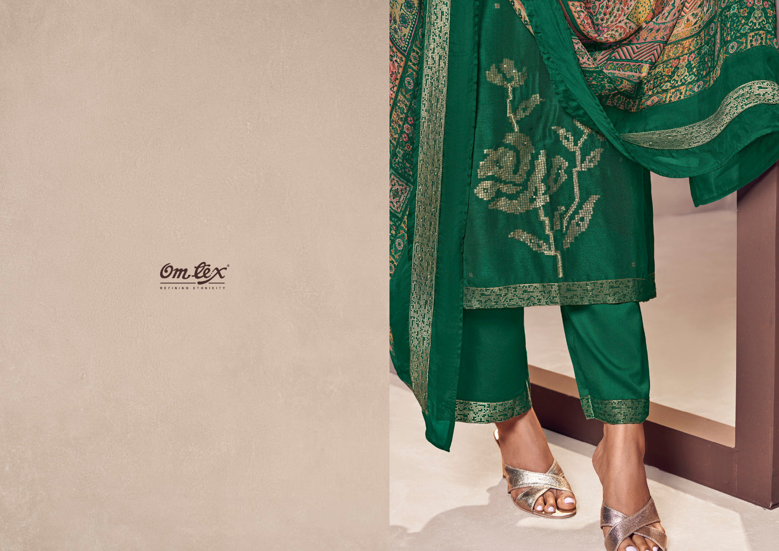 Rasika Omtex Banarsi Jacquard Pant Style Suits