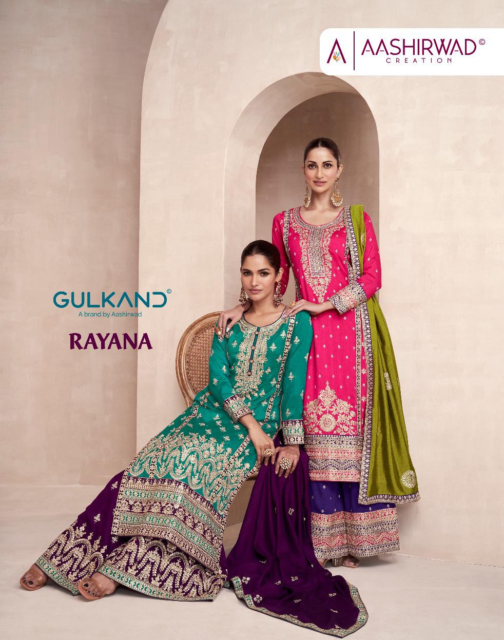 Rayana Aashirwad Creation Silk Readymade Plazzo Style Suits