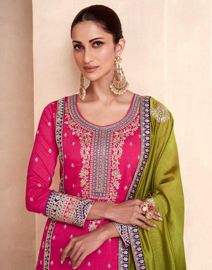 Rayana Aashirwad Creation Silk Readymade Plazzo Style Suits