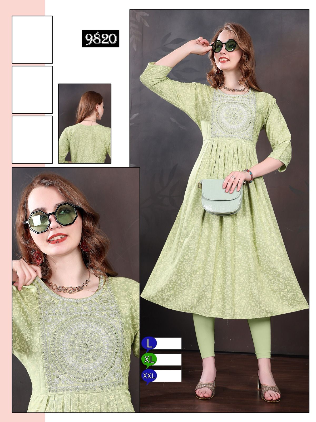 Rayon-0201 Mmc Anarkali Kurtis