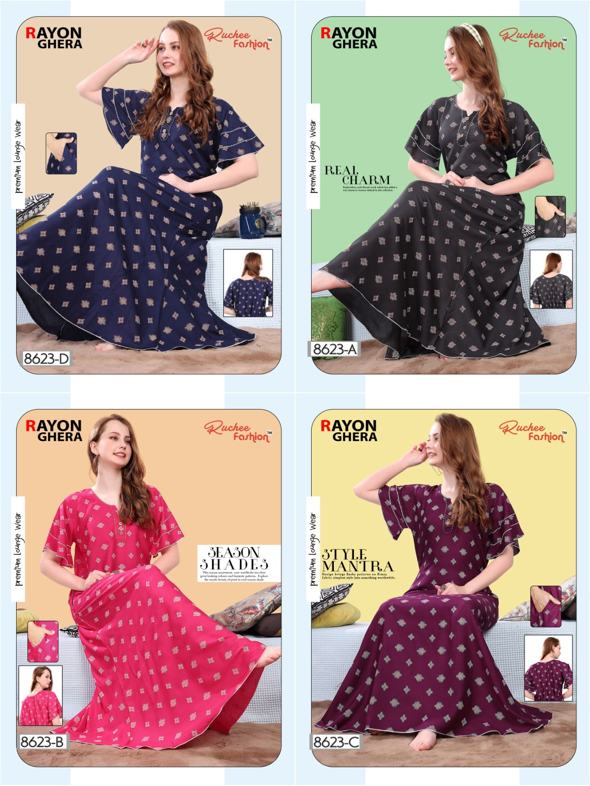 Rayon-0301 Ruchee Fashion Night Gowns