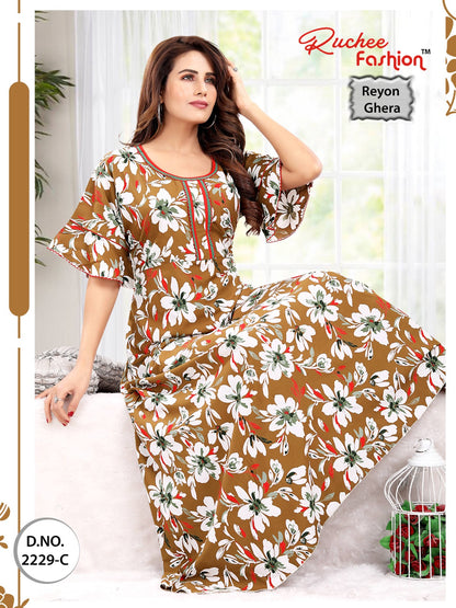 Rayon-1002 Ruchee Fashion Night Gowns