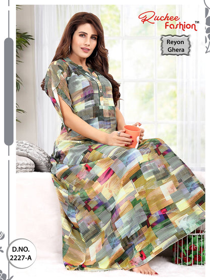 Rayon-1002 Ruchee Fashion Night Gowns