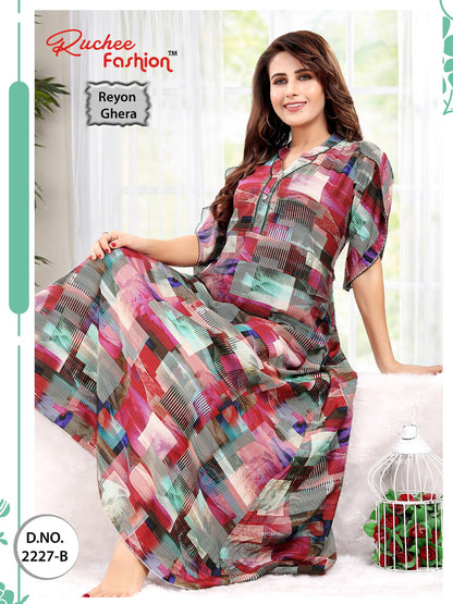 Rayon-1002 Ruchee Fashion Night Gowns