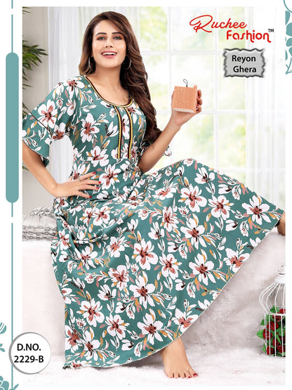 Rayon-1002 Ruchee Fashion Night Gowns
