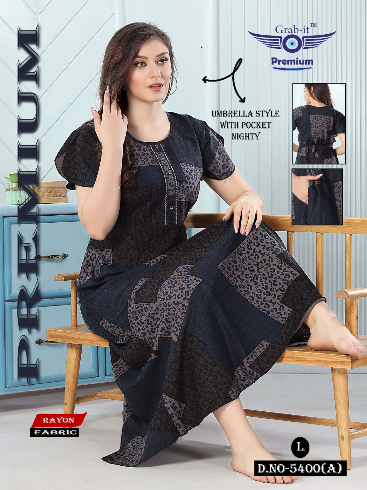 Rayon-2401 Grab It Night Gowns