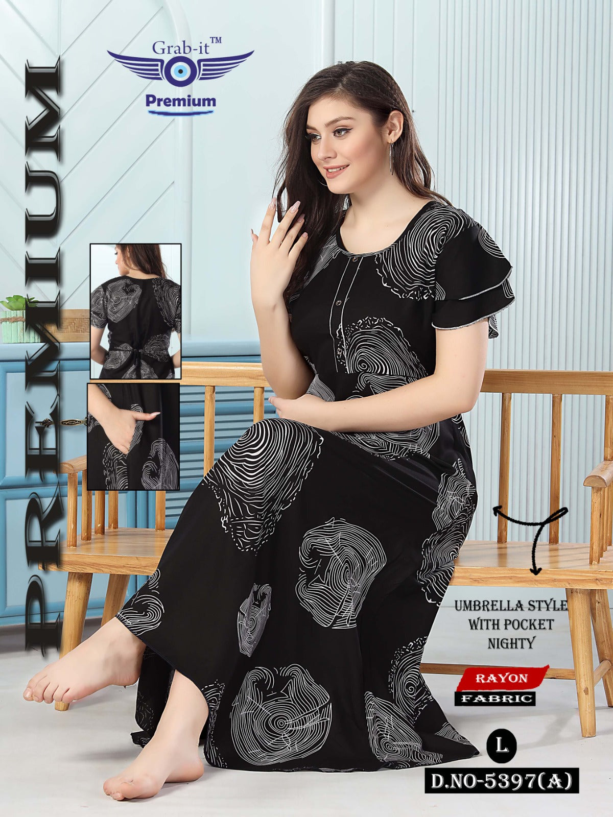 Rayon-2401 Grab It Night Gowns