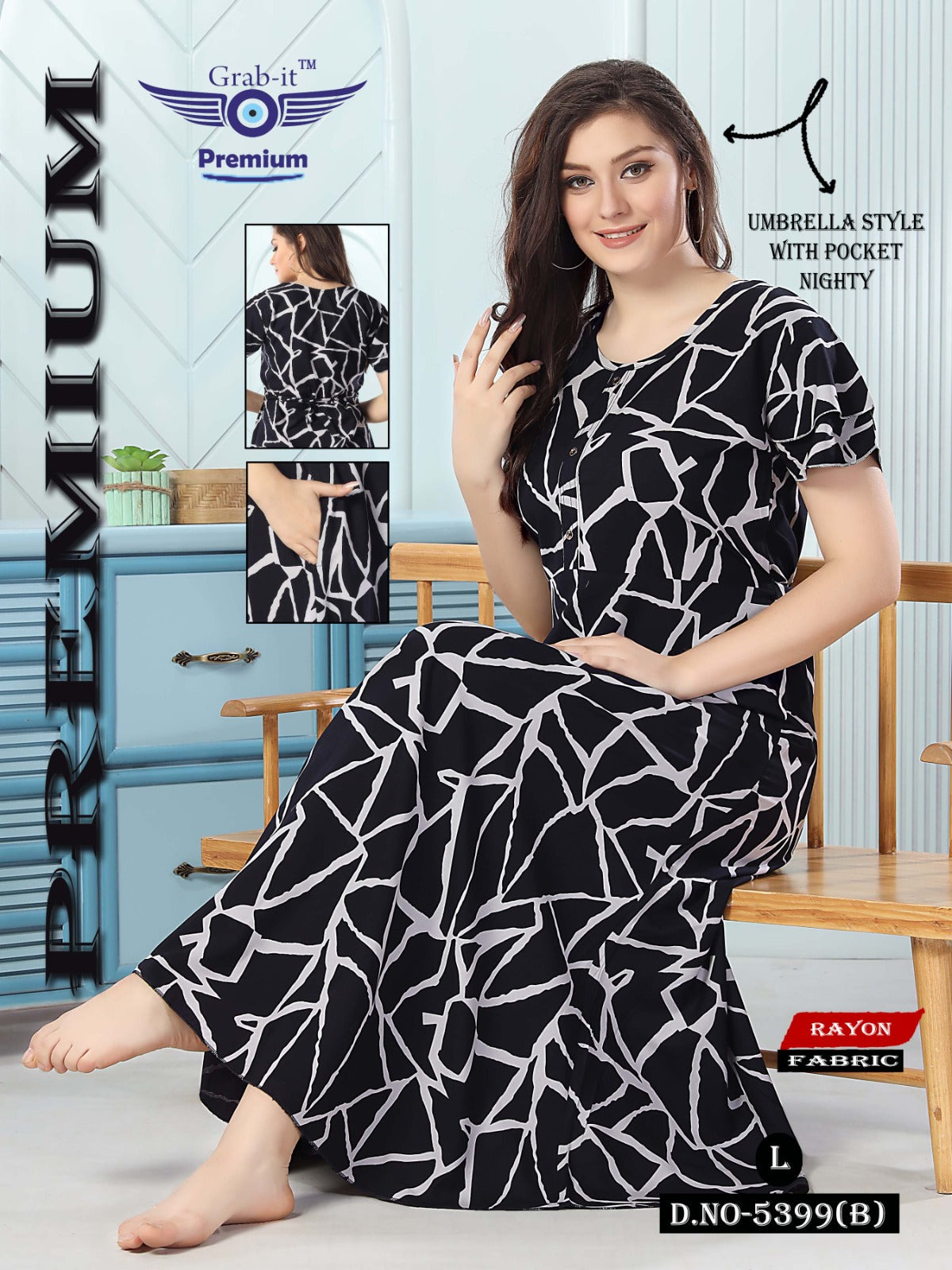 Rayon-2401 Grab It Night Gowns