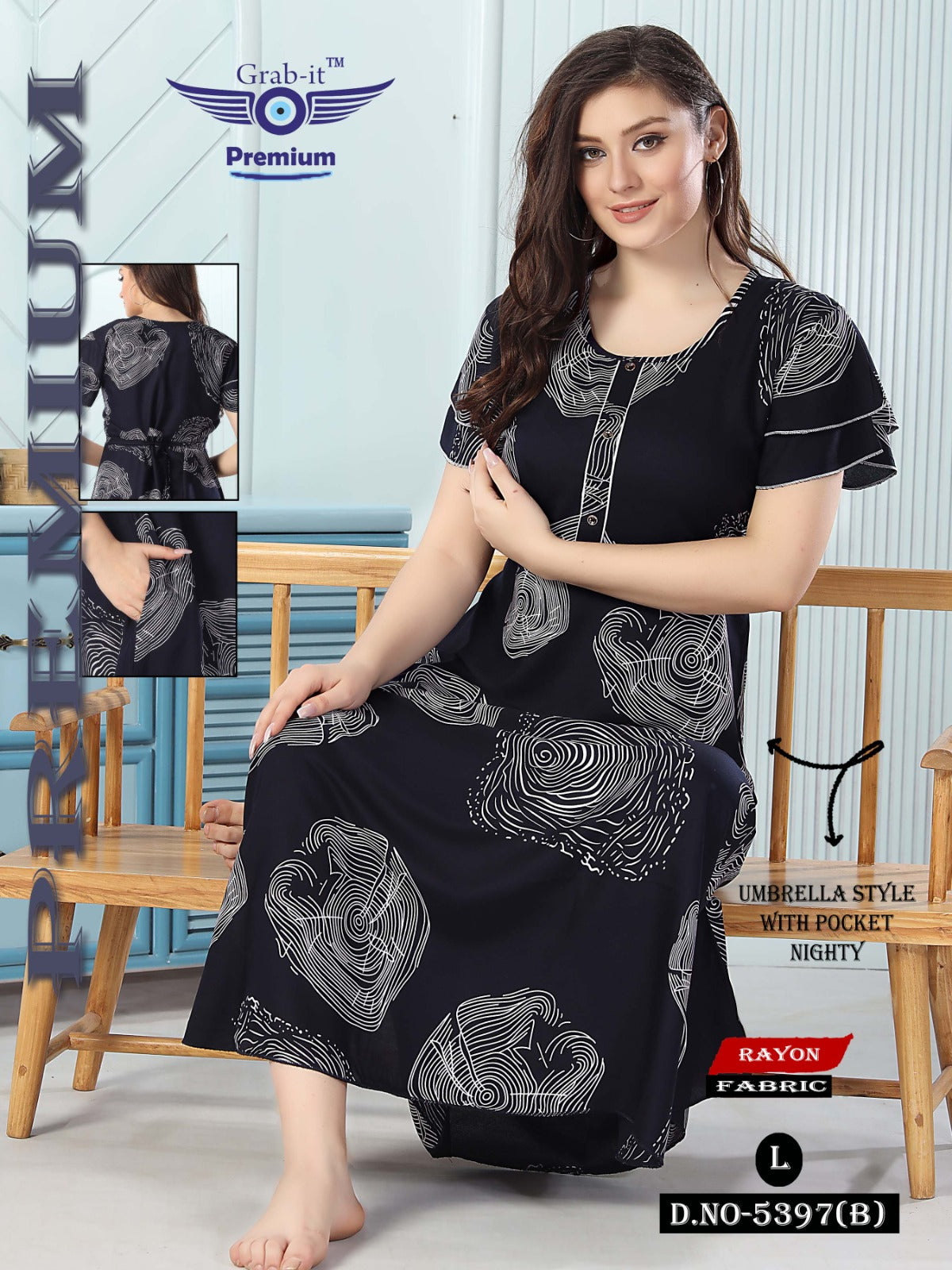 Rayon-2401 Grab It Night Gowns