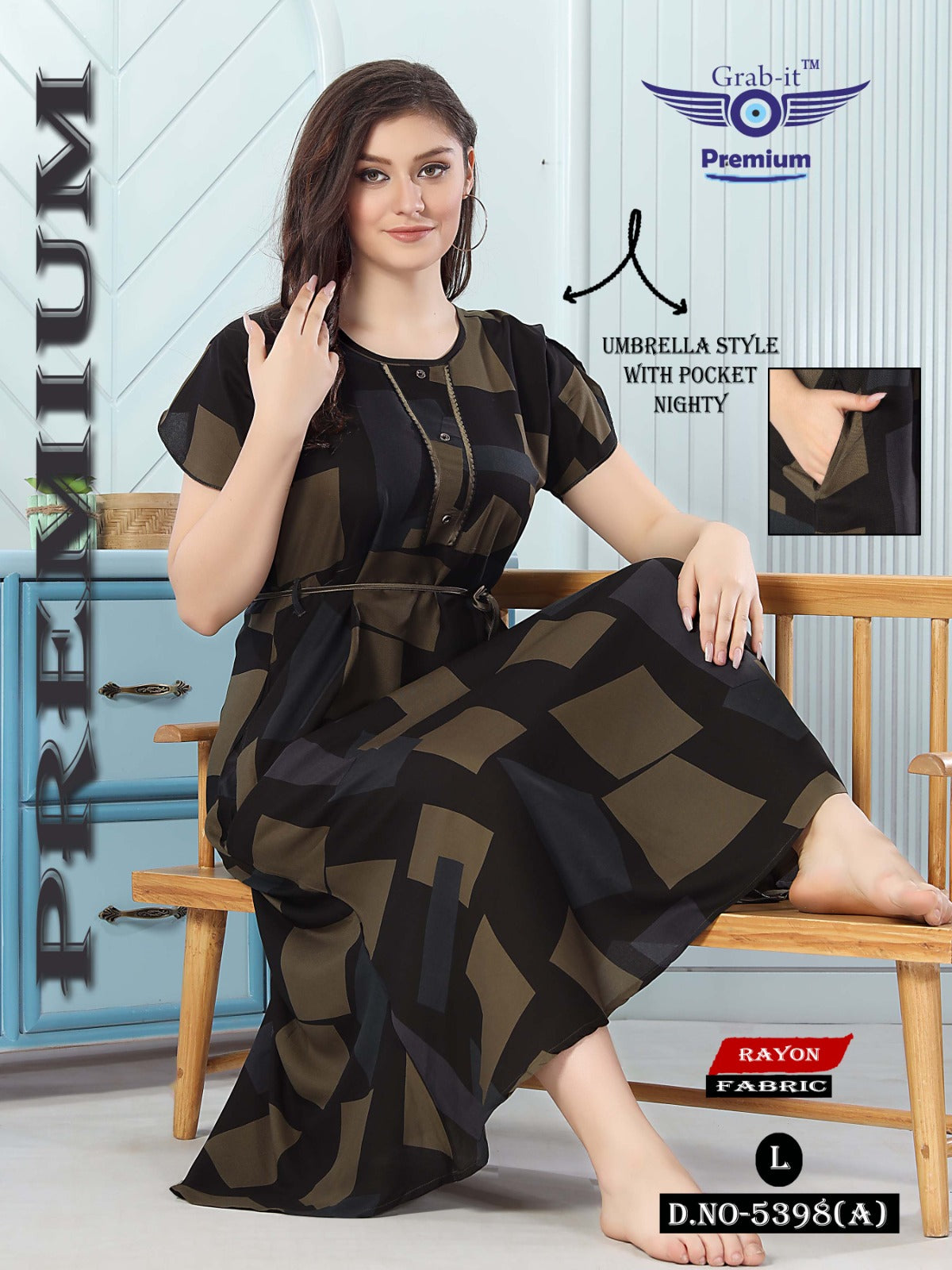 Rayon-2401 Grab It Night Gowns