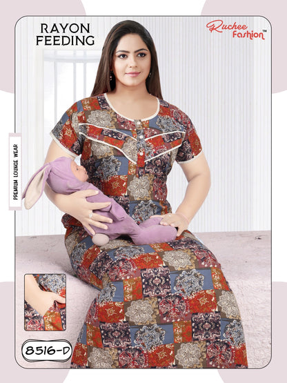 Rayon-2612 Ruchee Fashion Feeding Night Gown