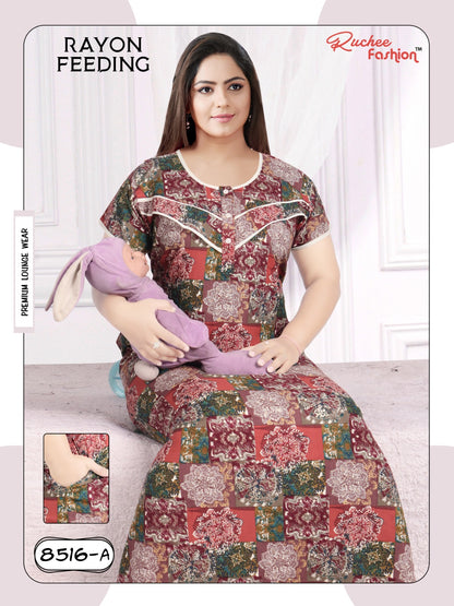 Rayon-2612 Ruchee Fashion Feeding Night Gown