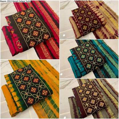 Rayon-2912 Balajit Tie Dye Salwar Suits