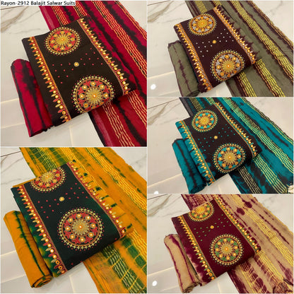 Rayon-2912 Balajit Tie Dye Salwar Suits