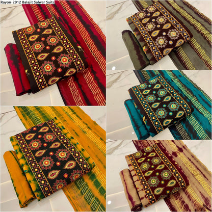 Rayon-2912 Balajit Tie Dye Salwar Suits