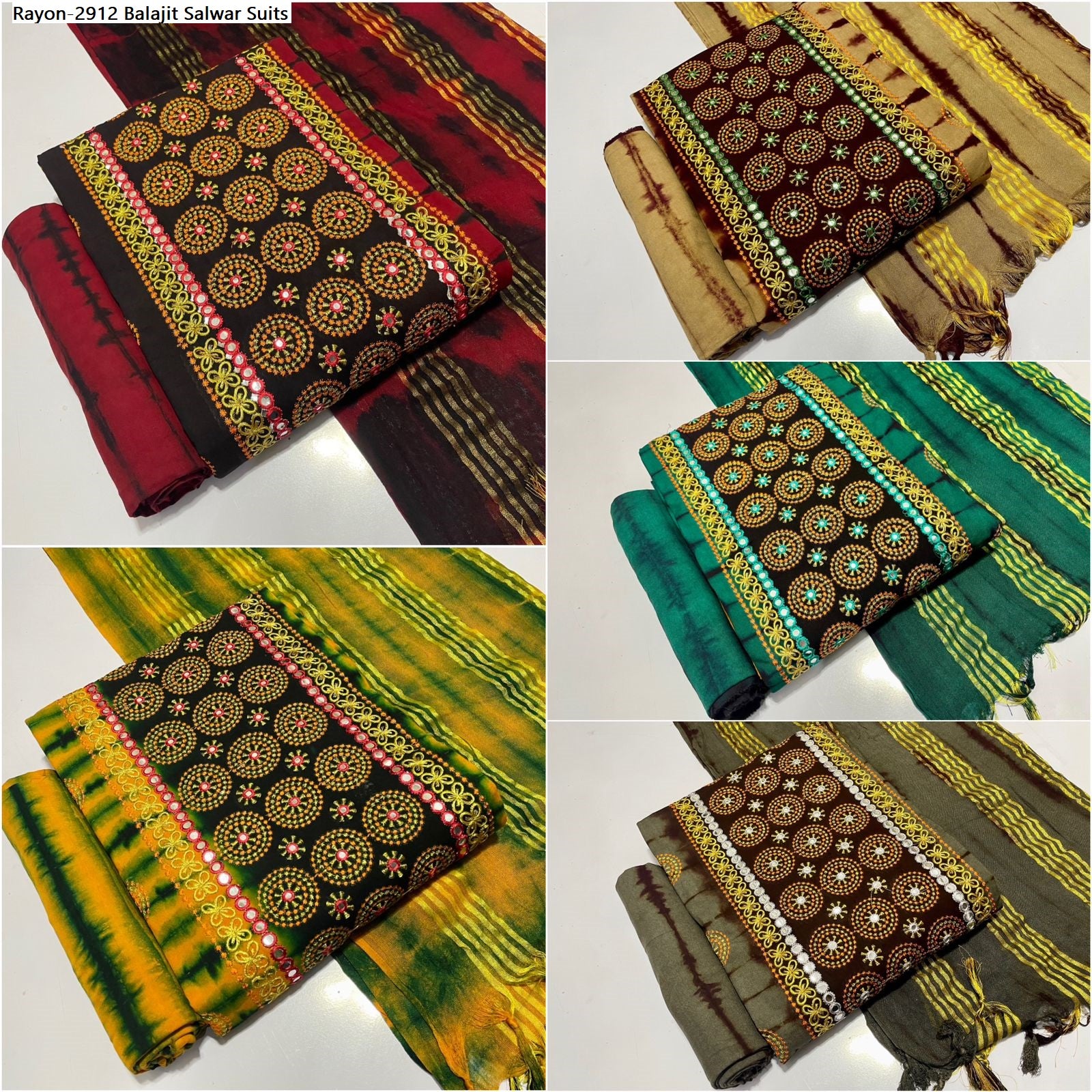 Rayon-2912 Balajit Tie Dye Salwar Suits