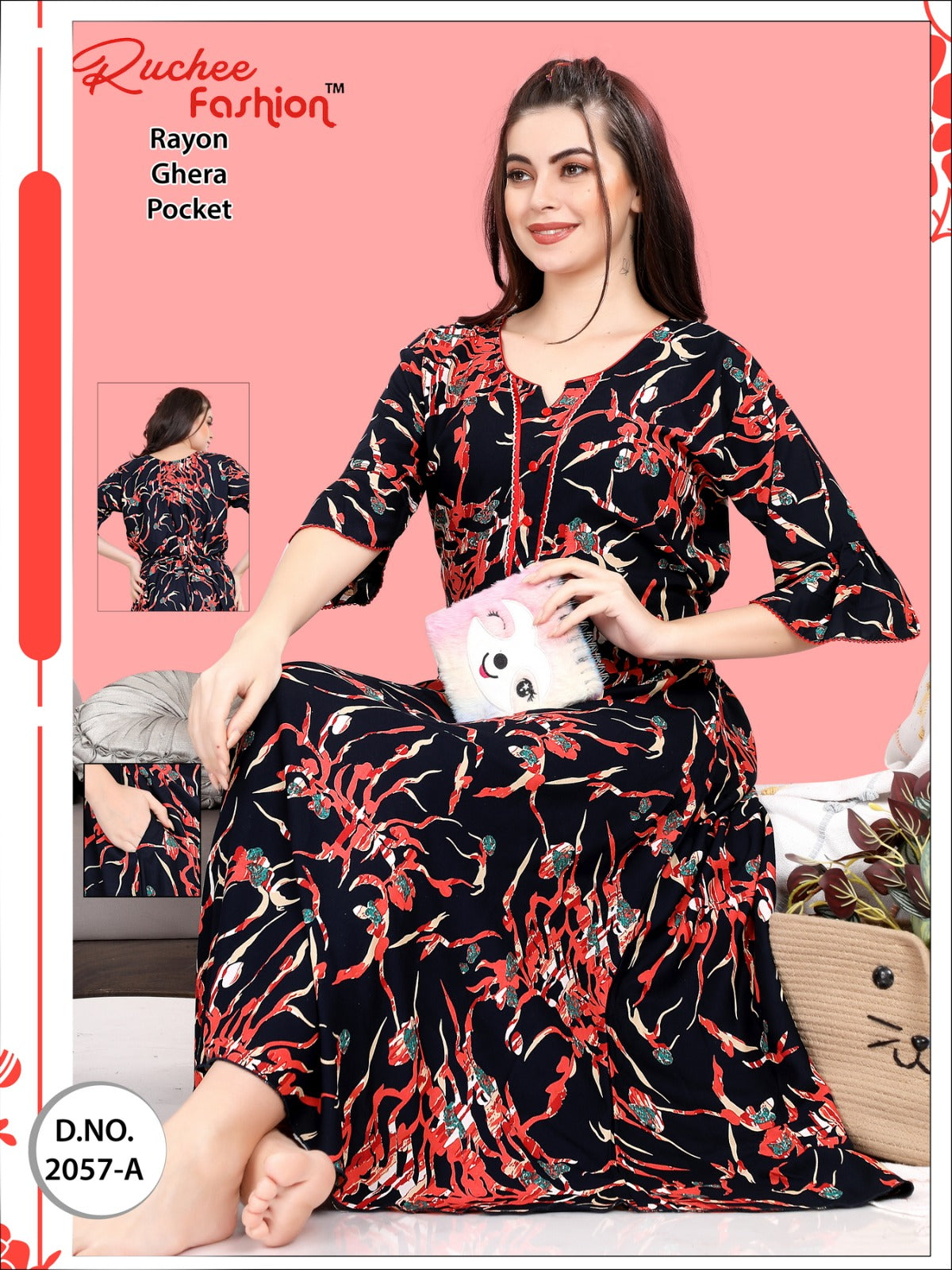 Rayon-B Ruchee Fashion Night Gowns