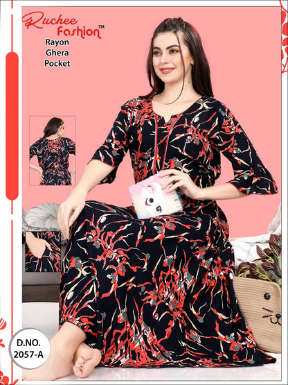 Rayon-B Ruchee Fashion Night Gowns