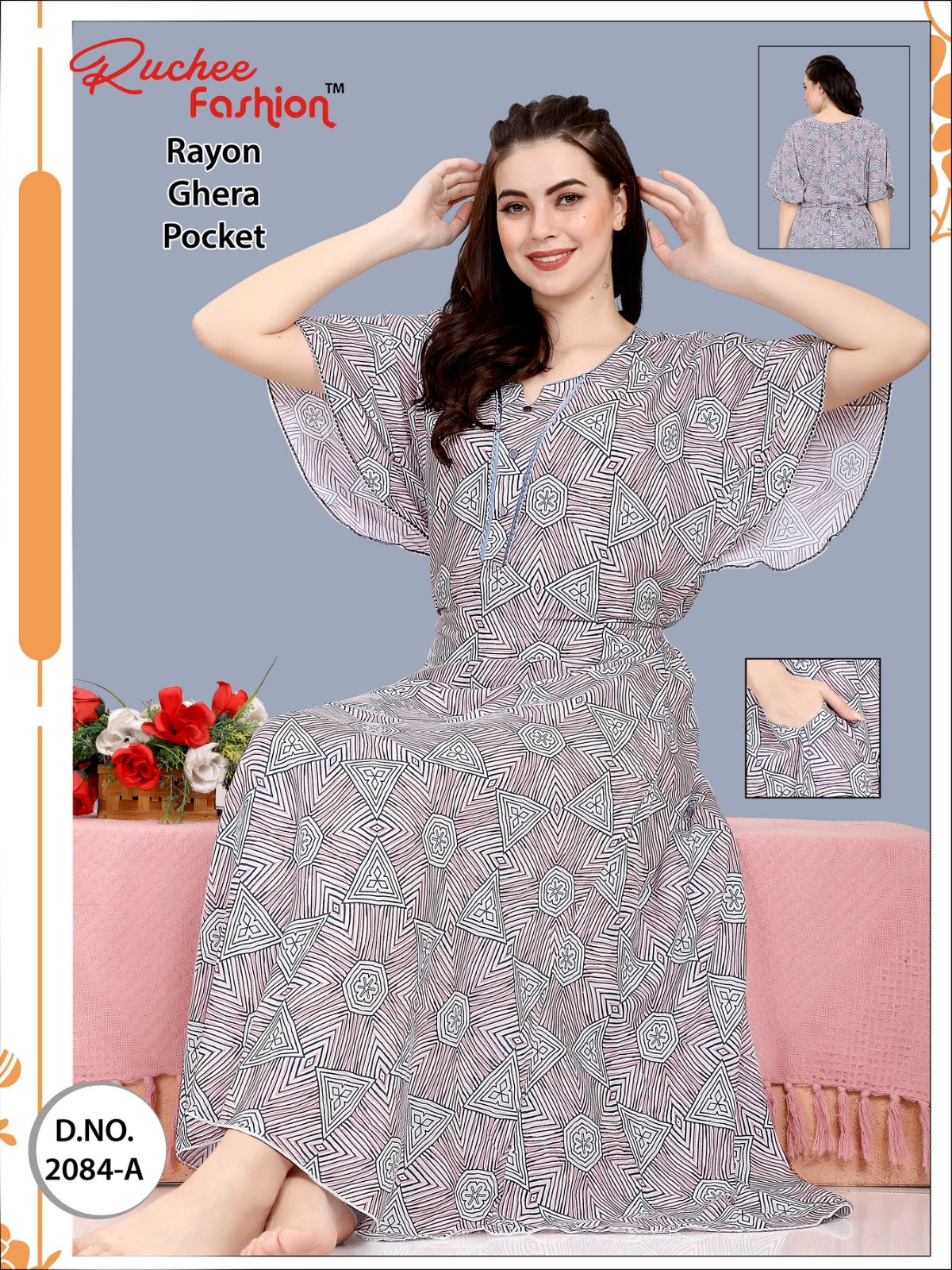 Rayon-B Ruchee Fashion Night Gowns