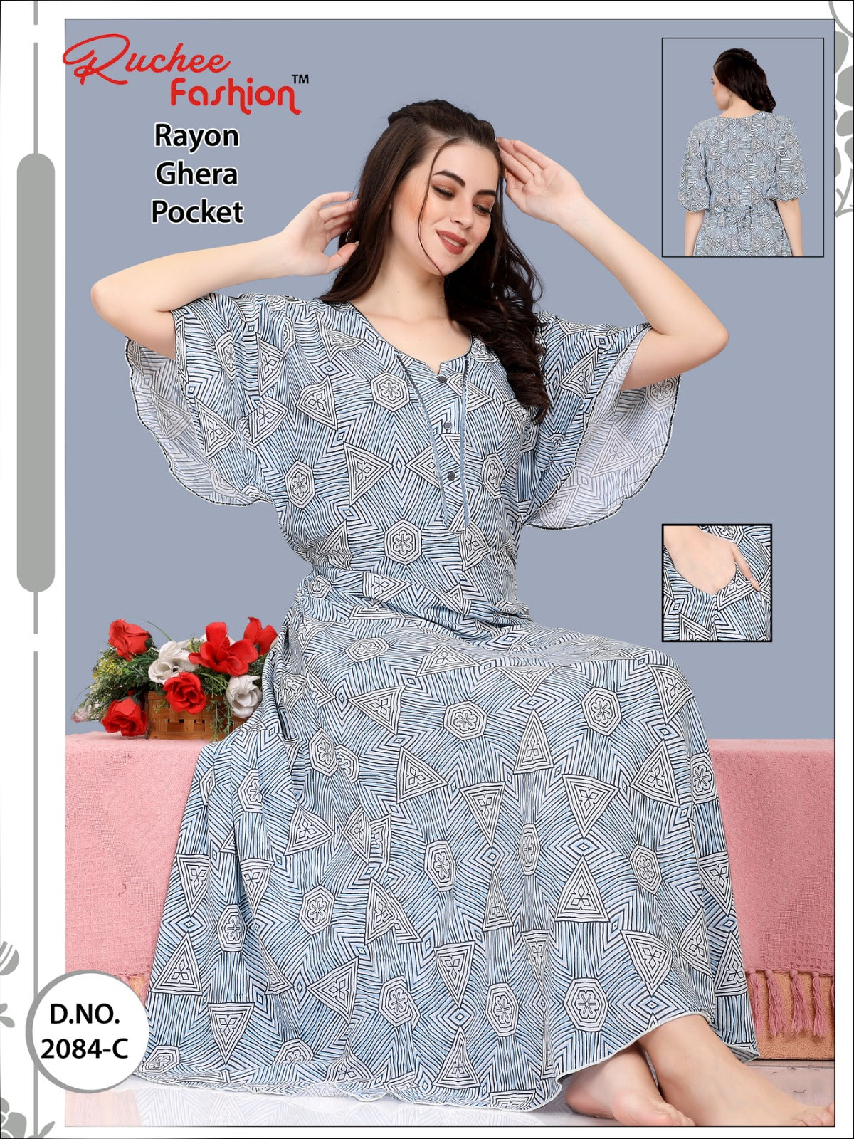 Rayon-B Ruchee Fashion Night Gowns