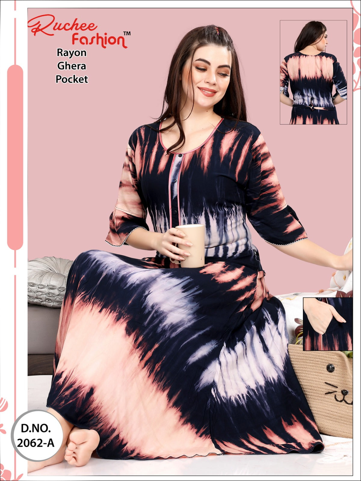 Rayon-B Ruchee Fashion Night Gowns