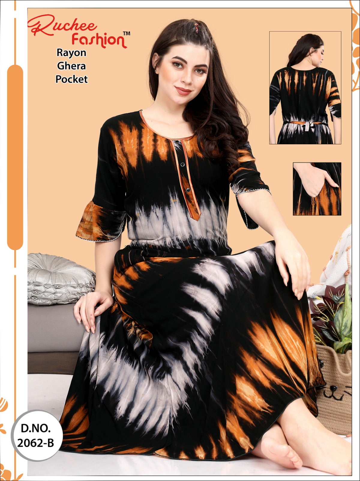 Rayon-B Ruchee Fashion Night Gowns