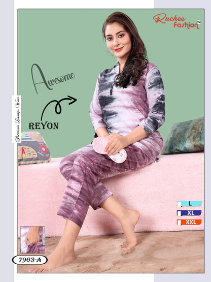 Rayon 1023 Ruchee Fashion Kurta Night Suits