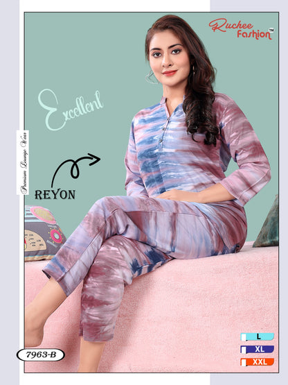 Rayon 1023 Ruchee Fashion Kurta Night Suits