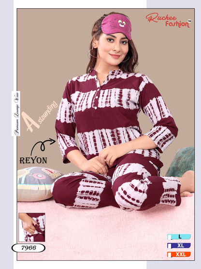 Rayon 1023 Ruchee Fashion Kurta Night Suits