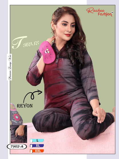 Rayon 1023 Ruchee Fashion Kurta Night Suits
