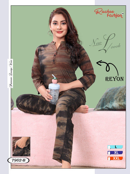 Rayon 1023 Ruchee Fashion Kurta Night Suits